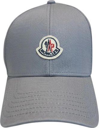 Moncler Monogram Baseball Cap - Heren - Petten - Grijs - ONE Size - Katoen - Accessoires