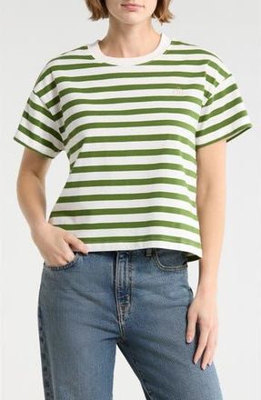 Scotch & Soda Boxy Yarn Dye Stripe T-Shirt in Garden Green Stripe at Nordstrom Rack, Size X-Small