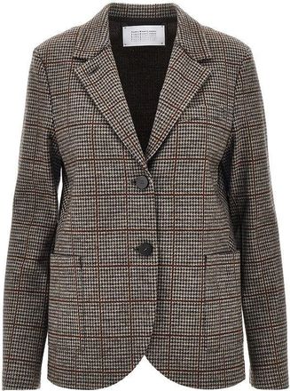 Harris Wharf London Prince of Wales Loro Piana fabric blazer Woman 46