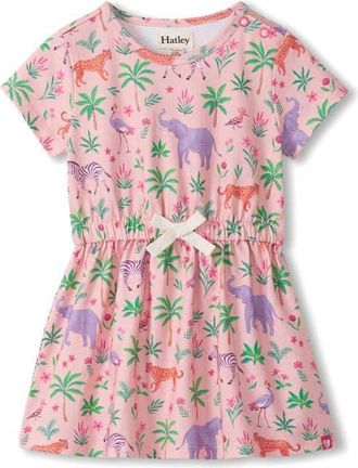 Hatley Kids Tender Safari Cotton Dress in Pink at Nordstrom, Size 18-24M