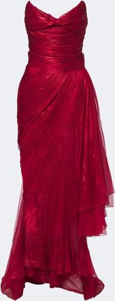 Maria Lucia Hohan Heidi pleated silk bustier gown