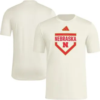 adidas Mens adidas Cream Nebraska Huskers Home Plate Pre-Game T-Shirt at Nordstrom, Size X-Large