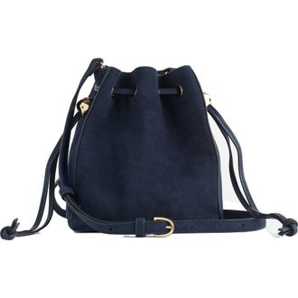 Madewell Suede Bucket Crossbody Bag in Deep Indigo at Nordstrom Rack