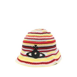 Vivienne Westwood Striped Logo-embroidery Beanie Hat