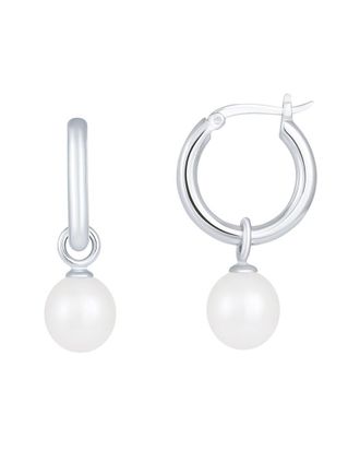Splendid Pearls Silver 7.5-8Mm Pearl Earrings