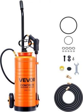 OEM Pulverizador De Hormig&oacute;n Industrial Con Carro, Pulverizador De Acero Inoxidable De Aprox. 13,2 L, Presi&oacute;n De 25-60 Psi, Dep&oacute;sito 24 X 21 X 68 Cm, 2 Bo