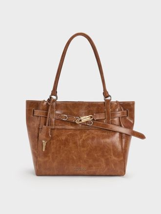 Charles & Keith Delfina Belted Tote Bag