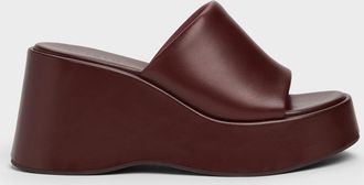 Charles & Keith Wide-Strap Platform Wedges