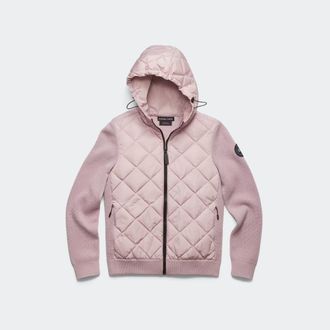 Canada Goose HyBridge Quilted Knit Hoodie Black Label (Women, Lucent Rose, XL)