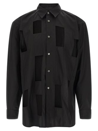 Comme Des Gar&ccedil;ons Mens Geometric Cut-Out Shirt