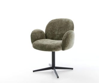 Robas Lund Barhocker Anthrazit - Drehbarer Barstuhl Mit Lederbezug & Höhenverstellung