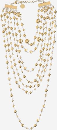 Silvia Gnecchi Metal Pearl Necklace