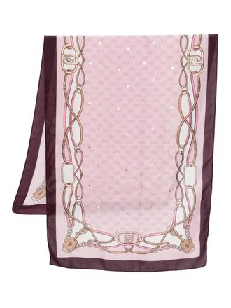 Liu Jo chain-print scarf - women - Polyester - One Size - Pink