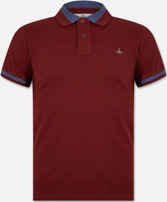 Vivienne Westwood Mens Mens Red Vivienne Westwood Classic Tipped Polo Shirt - Size: 40