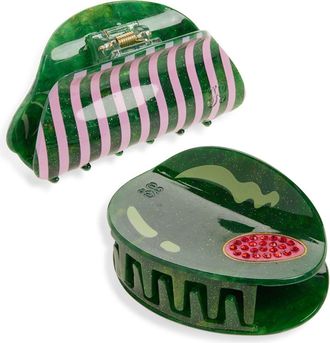 Frasier Sterling Hors dOeuvre Set of 2 Claw Clips in Green at Nordstrom