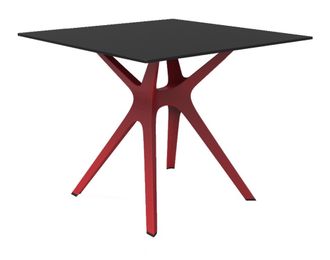 Resol Mesa Cuadrada Interior 90x90 Rojo - Negro Vela S Resol