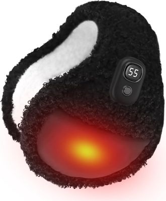 Generic Heating Ear Warmers - Heated earmuffs Foldable Earmuffs with 3 Temperature Modes | Fleece Lining, Auto Power Off, Cold Weather Protection for Outdoor 