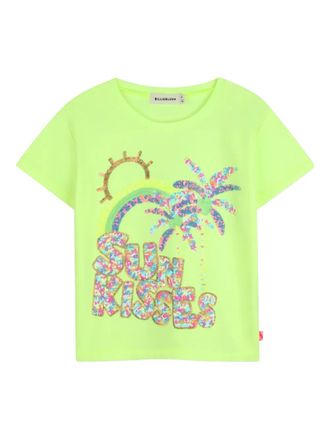 BILLIEBLUSH sequin-embellishment T-shirt - kids - Cotton - 12 - Green