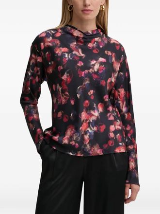 A.L.C. Georgia blouse met open rug - Blauw