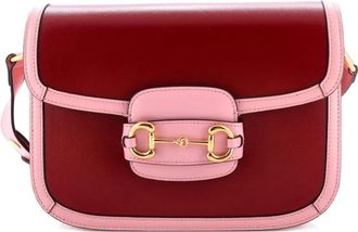Gucci Horsebit 1955 Leather Small shoulder bag - Rood