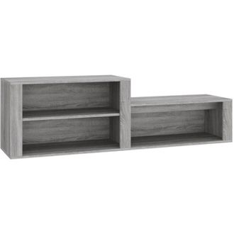vidaXL Vidaxl - Shoe Cabinet Grey Sonoma 150x35x45 cm Engineered Wood