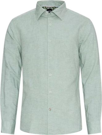 HUGO BOSS C-Hal Kent Shirt - Heren - Casual Overhemden - Groen - XL - Katoen - Overhemden