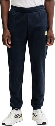 Emporio Armani Logo-patch Trainingsbroek - Heren - Sweatpants - Blauw - 2XL - Polyester - Broeken