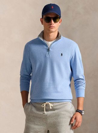 Polo Ralph Lauren Polo Shirt Ralph Lauren - Mens Zip-up mock-neck jersey sweater