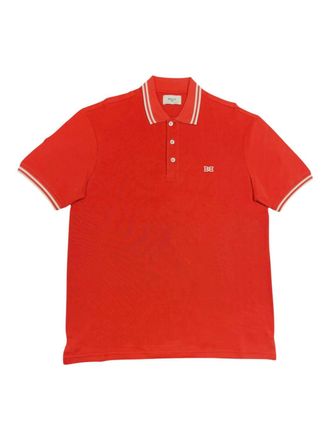 Bally Mens Tipped Regular Fit Cotton Polo Shirt In Orange