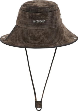 Jacquemus Brown Textured Bucket Hat
