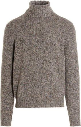 Brunello Cucinelli Grey Wool Turtleneck Sweater, Brand Size 52 (US Size 42)