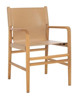 Safavieh Couture Cassaphina Leather Arm Chair