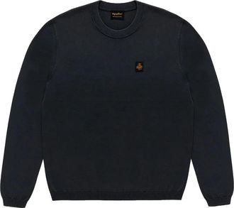 RefrigiWear Stijlvolle Gebreide Trui - Heren - Ronde hals truien - Blauw - M - Truien & Vesten