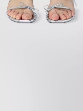 Semicouture wide leg sheer fabric trousers