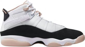Nike Jordan Mens Air Jordan 6 Rings Sneakers In White/fossil Stone/black