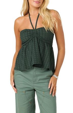 O'Neill Junie Halter Tank in Hunter Green at Nordstrom, Size Xx-Large