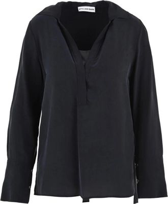 Attic and Barn Zwarte Shirts voor Dames - Dames - Blouses - Zwart - 2XS - Overhemden