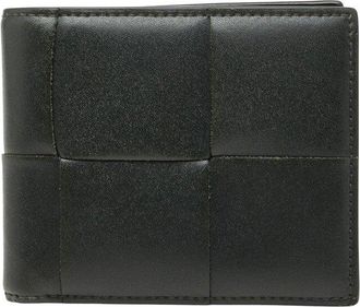 Bottega Veneta Green Maxi Intrecciato Leather Cassette Bifold Wallet (Authentic Pre-Loved)