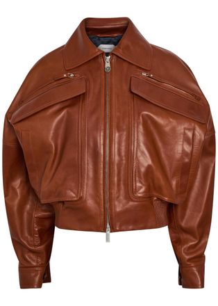 Versace Leather Jacket - Brown - 42 (UK10 / S)