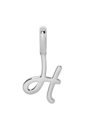 Made by Mary Script Initial Charm Silver in Silver Initial H at Nordstrom