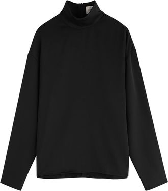 16Arlington Olall Satin top - Black - 10 (UK10 / S)