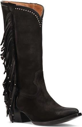Frye Sacha Fringe Knee High Boot in Black at Nordstrom Rack, Size 7.5