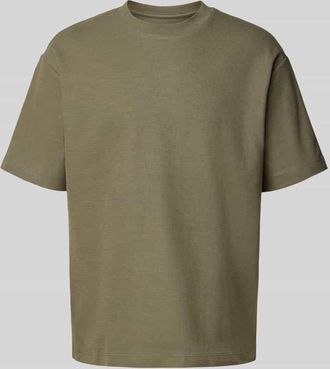 Mc Neal T-Shirt mit geripptem Rundhalsausschnitt in Oliv, Gr&ouml;&szlig;e XXXL