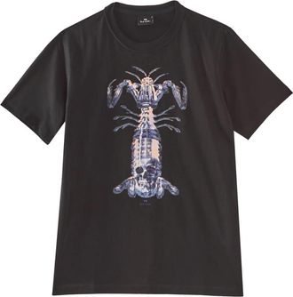 Paul Smith Skull Praying Mantis Graphic T-shirt - Heren - T-shirts - Zwart - M - Katoen - Tops