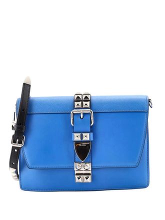 Prada Elektra Shoulder Bag Studded Leather Small crossbody bag - Blue