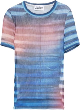 Jean Paul Gaultier Striped Mesh Top