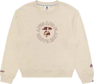 Aape By A Bathing Ape Trui met logoprint - Beige