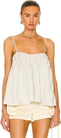 &Aacute;eron Cathleen Linen Blend Oversized Strappy Tank Top In Pistachio