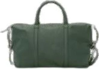 Les Deux Leren Weekendtas - Heren - Weekendtassen - Groen - ONE Size - Leer - Tassen