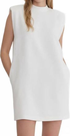 She + Sky Modern Muse Sleeveless Shift Dress In Off White